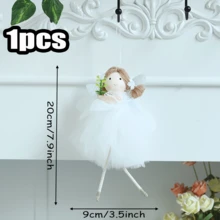 1pc-New Year Spring Lace Dress Flower Fairy Angel Pendant Decoration, DIY Decorative Pendant For Festival Parties, Suitable For Home, Bedroom, Living Room, Garden, Courtyard Tree Decoration, Wedding Decoration, New Year, Valentine's Day, Easter Decoration, Valentine's Day Gift, New Year Gift, Birthday Gift, Mother's Day Gift - Multicolor - View 4
