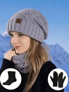 1/多件装女士韩版休闲针织帽，无檐帽，适合秋冬季日常佩戴 - 款式E - 查看 24