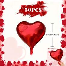 50/10Pcs Wedding Decoration Love  Foil Balloons Valentine's Day Couple Romantic Proposal Christmas DIY Birthday Party Ornament Balloon - Đỏ - Xem 8
