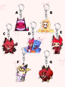 1 móc khóa Acrylic hoạt hình Anime, móc khóa hình quả bí ngòi in hình Vicky Charlie Alastor, móc khóa xe hơi. Phụ kiện túi xách hàng ngày, móc khóa túi xách, dây đeo, móc chìa khóa. Lý tưởng cho bạn trai, bạn gái, thành viên gia đình, bác sĩ, y tá, quà tặng tiệc tùng, trang trí điện thoại di động, v.v. Móc khóa túi xách Giáng sinh, phụ kiện xe hơi, ý tưởng quà tặng cho giáo viên, chị gái - Nhiều màu - Xem 11