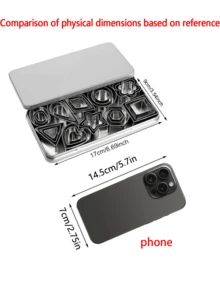 1盒30个饼干模具，翻糖饼干模具，十种形状，每种形状三种尺寸，适用于DIY生日蛋糕和饼干，包括方形、圆形、三角形、菱形等，DIY迷你圣诞烘焙模具