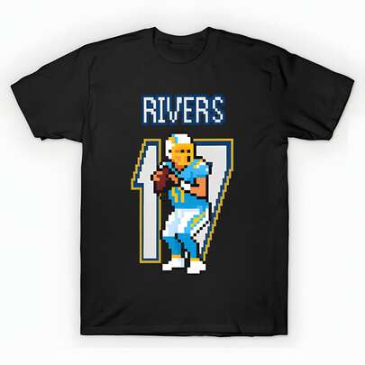 Philip Rivers #17 – 8-Bit Chargers Legend T-Shirt unisex de la de algodón puro de alta densidad de 220 g. C-AmiS-eta uniS-ex 100 % aL-Godón de - Tejido de alta densidad. Apta para todo tipo de perS-onas, ya sean mujeres o hombres. Tejido duradero de alta C-Alidad apto para todas las estaciones, suave al tacto pero duradero. Tops transpirables. Conjuntos de otoño para mujer. Conjuntos de vaC-Aciones para mujer. Disfraz de Halloween para mujer.
