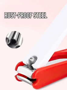 SANRIO Officially Licensed Hello Kitty Nail Clipper, Red/White Body With Hello Kitty Cartoon Prints & Red Ball Pendant Chain, Rust-Proof Hard Steel Construction, Sharp Blade 360° Rotating Handle With Locking Bolt, Built-In Nail File No-Mess Anti-Splash Design Small Portable Lightweight With Bag Strap For Easy Carry, Perfect For Daily Use Travel Office Home, Ideal For SANRIO Fans Hello Kitty Lovers Adults, Lovely Gift For Girl Friend