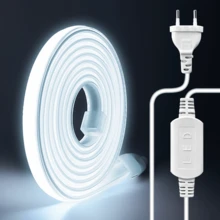 1pc Warm Color COB Neon Light Strip (1m/3m/10m), Flexible LED Ambient Light Rope, Easy To Install, Very Suitable For Home/Holiday Decoration, DIY Creativity, And Computer/TV/Bedroom Scenes, Flexible Rope, Home Decorators - View 4