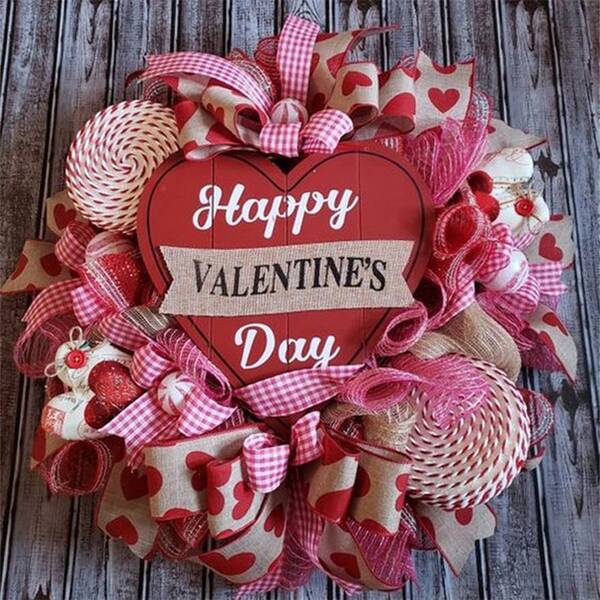 Valentine's Day Love Ribbon Gift Box Decoration DIY Linen-Like Ribbon Atmosphere Setting, Gift Packaging Supplies