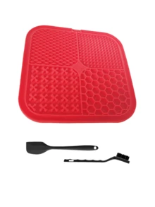 Lick Mat For Dogs And Cats, 7.9inch Licking Pad With Suction Cups, Slow Feeder Pet Bowls For Training And Bathing Grooming Large 3 Packs