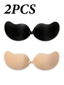 2026 New Invisible Stick-On Push-Up Bra - Strapless, Seamless Lift & Support, Soft & Supportive, Opaque Self-Adhesive Backless Bra Pads For Women, Hand Washable, Suitable For Backless Dresses And Tops, Backless Dress Accessory | Self-Adhesive Bra