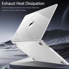 Compatible With Mac-Book Air 13 Inch Case, 2025-2022 M4 A3240 M3 A3113 M2 A2681 Hard Shell Case & Keyboard Skin Cover & Screen Protector - 黑色 - 查看 6