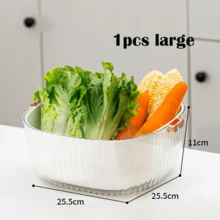 1个重型塑料厨房沥水架 - 多功能沥水架，带排水系统，节省空间设计，易于清洁和存放，适用于家庭和餐厅使用 - 非常适合清洗蔬菜、水果、意大利面和大米 - 经久耐用 - 彩色 - 查看 15