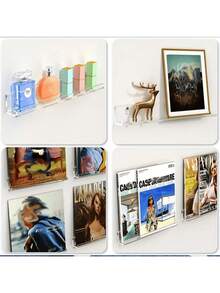 Clear Acrylic Record Holder - Wall Mounted Album Shelf And Display Rack For Record Collectors - Home Decor Organizer For Living Room And Bathroom Fall Home Decor Room Decor - Transparent - View 5