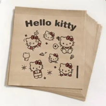 SANRIO 100/50 túi giấy Kraft mờ, túi quà tặng chất liệu dày, dung tích lớn, thích hợp cho ngày lễ tình nhân, quà tặng nhỏ cho Giáng sinh, thiết kế Hello Kitty - Nhiều màu - Xem 2