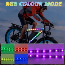 LED Lights For Scooters, Enhancing Nighttime Visibility. USB Powered With External Battery Box (4 Batteries Included). Colored Bicycle And Scooter Lights, Suitable For Nighttime Riding. - 1tow2-rGB - View 6