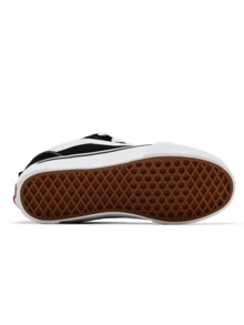 Vans Knu Skool 女款(GS)休闲运动鞋，适合健身、跑步、日常通勤，轻便缓震，透气吸汗，减震防摔，厚底设计，亲肤撞色Logo，易于穿脱，易于清洁，适合上学、郊游等各种场合，活力女性(GS)，黑白配色，VN000D2T6BT - 黑白 - 查看 4