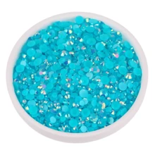 2MM-6MM, 5 Sizes Mix, 2000pcs/Pack, Jelly Candy AB Colors Glue On Round Flatback Rhinestones Gems Beads DIY Stones Diamond Design Accessories Glitter Manicure Decal Decorations For Phone Cover,Clothes,Bag,Shoes, Handicraft Products.