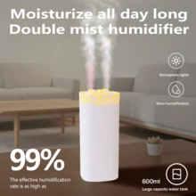 1个山形便携式USB加湿器，创意火山香薰机，噼啪作响的美学设计，具有七色变色灯光喷雾功能，适合桌面装饰、卧室氛围营造，以及美容保湿等多种用途。 - 多色A - 查看 11