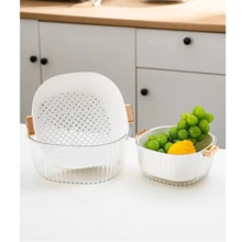 1个重型塑料厨房沥水架 - 多功能沥水架，带排水系统，节省空间设计，易于清洁和存放，适用于家庭和餐厅使用 - 非常适合清洗蔬菜、水果、意大利面和大米 - 经久耐用 - 彩色 - 查看 11