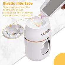 Toothpaste Squeezing Tool, Fully Automatic Squeezer Storage Rack,Easy-Install Wall-Mounted Toothpaste Dispenser-No Drilling Required-Perfect For Bathroom Organization - White - View 8