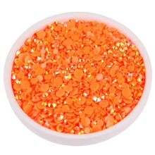 2MM-6MM, 5 Sizes Mix, 2000pcs/Pack, Jelly Candy AB Colors Glue On Round Flatback Rhinestones Gems Beads DIY Stones Diamond Design Accessories Glitter Manicure Decal Decorations For Phone Cover,Clothes,Bag,Shoes, Handicraft Products.