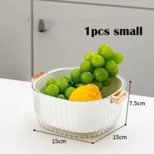 1个重型塑料厨房沥水架 - 多功能沥水架，带排水系统，节省空间设计，易于清洁和存放，适用于家庭和餐厅使用 - 非常适合清洗蔬菜、水果、意大利面和大米 - 经久耐用 - 彩色 - 查看 14