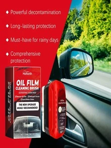 1 Set Car Glass Cleaning Kit Front Windshield Rearview Mirror Window Glass Cleaning Wiping Board Dirt Removal Rain And Fog Prevention To Improve Clarity And Visibility Glass Cleaning And Care Kit