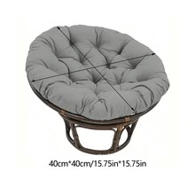 1PC 40cm Winter Indoor/Outdoor Soft Cushion, Indoor Cradle Seat Cushion, Oversized Cushion, Durable And Sturdy - Suitable For Garden Chairs And Swings, Easy To Clean, A Great Choice For A Garden's Comfort. - Multicolor - View 3