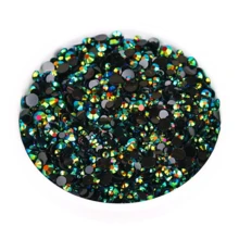 2MM-6MM, 5 Sizes Mix, 2000pcs/Pack, Jelly Candy AB Colors Glue On Round Flatback Rhinestones Gems Beads DIY Stones Diamond Design Accessories Glitter Manicure Decal Decorations For Phone Cover,Clothes,Bag,Shoes, Handicraft Products.
