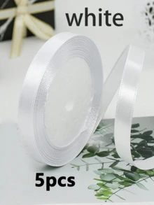 1卷/2卷/5卷装，1厘米宽涤纶丝带蝴蝶结装饰丝带，适用于婚礼、DIY手工、插花、烘焙包装、礼品包装等，高端装饰丝带，适合礼品包装、花束、生日派对、情人节、婚礼、手工艺品、发饰、蝴蝶结、万圣节、圣诞节等场合。 - 彩色 - 查看 23