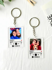 1/3/5pcs Custom Acrylic Music Player Keychain, 4.5x6cm,Personalized Photo And Text Customization Keychain, Suitable For Couples, Family And Friends, Holiday Gifts,Stainless,Engraved,Durable Cute,Adorable,Funny,Stylish,Casual Custom,Personalized,Unique,Customized Ideal Gifts For Him,Ideal Gifts For Her Family,Grandparents,Children,For Boyfriend,Custom Photo Keychain Acrylic Keychain Personalized Keychain - Multicolor 4 - View 5