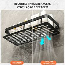 2-Kit Adhesive Shelf Without Drilling, Made Of Aluminum Alloy, Ideal For Bathroom And Kitchen. - Silver - View 8