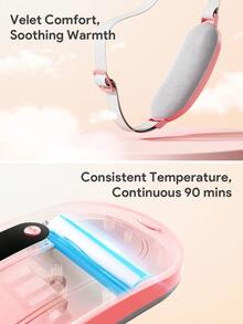 便携式无线加热垫,带LED电量显示,电热腰带设计,快速加热,3档温度调节,4种按摩模式,快速有效地加热背部或腹部,适合女性和女孩使用,Type-C充电接口,1500mAh电池绝缘,情人节、小狗、嘉年华、派对装饰、春夏精选、伴娘礼物、房间、卧室装饰、海滩、旅行、男士、女士、度假、妇女节、旅行必备、婚礼回礼、Y2K、卧室、女性汽车配件、厨房装饰、可爱小物、母亲节礼物、卧室装饰、花园、厨房装饰、夏季、海滩、旅行必备、房间装饰、软萌玩具、毕业季 - 彩色 - 查看 10