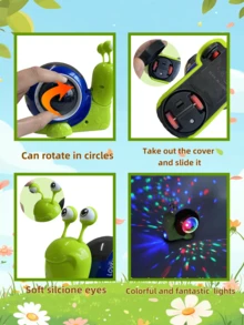 Crawling Snail Baby Toy With Music, Lights And Interactive Sounds, Suitable For Baby Crawling, Activity And Play. This Crawling Snail Toy Is A Must-Have Bath Toy For Babies And An Ideal Christmas Gift. It Is An Educational Crawling Toy With Lights And Music, Suitable For Autistic Children, Toddlers And Infants, Also An Ideal Sensory Toy And Indoor Climbing Toy. - Multicolor - View 8