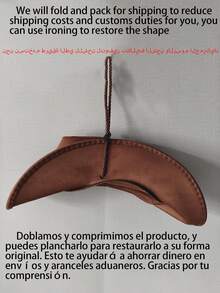 1顶棕黑色牛仔帽，百搭款式，适合万圣节、情人节、圣诞节，男女皆宜，圣诞礼物