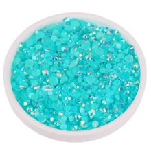 2MM-6MM, 5 Sizes Mix, 2000pcs/Pack, Jelly Candy AB Colors Glue On Round Flatback Rhinestones Gems Beads DIY Stones Diamond Design Accessories Glitter Manicure Decal Decorations For Phone Cover,Clothes,Bag,Shoes, Handicraft Products.