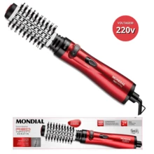 Mondial Rotating Brush Dries, Straightens, Styles, Anti-Frizz 220v - Đỏ - Xem 1