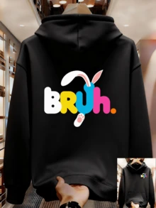 Sudadera con capucha para hombres universitarios de alto rendimiento, perfecta para actividades de club, ropa de hombre XHCM - Negro - Ver 1