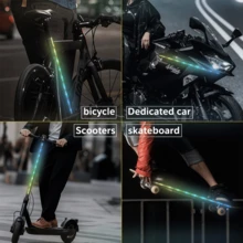 LED Lights For Scooters, Enhancing Nighttime Visibility. USB Powered With External Battery Box (4 Batteries Included). Colored Bicycle And Scooter Lights, Suitable For Nighttime Riding. - 1tow2-rGB - View 7