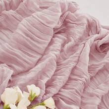 1pc/5pcs 90*180cm Solid Color Table Runner, Minimalist Polyester Table Liner Decoration, For Dining Table - Retro Pink - View 7