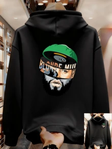 Sudaderas estampadas para hombres XNWX - Negro - Ver 8