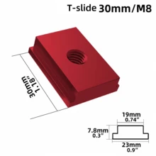 M6M8 T型滑杆，专为木工滑轨设计，DIY木工配件，压力块滑动固定块 - 彩色 - 查看 18