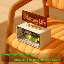 Portable Bluetooth Speaker, Portable Bluetooth Karaoke Speaker, Bluetooth Speaker, Bluetooth 5.4 Version, 10m Stable Connection, 8 Hours Playtime, TWS & USB One-Cable Function, 10W*2 Output Power, Classic Retro Saxophone Buttons, Support Bluetooth Connection/TYPE-C To USB Drive Playback/AUX Input, Compatible With Computers, Tablets, Apple And Android Devices, Suitable For Outdoor/Home/Travel/Party/Family/Ramadan/Birthday Gifts