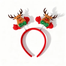 12件套圣诞派对头饰 - 圣诞老人/雪人/驯鹿角/星星/圣诞帽/圣诞树/可爱装扮/圣诞礼物，男女通用 - 彩色 - 查看 11