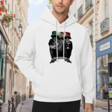 El Mariachi Loco Viva México Chicano Arte Lowrider DGA D Gonzales Men's Comfortable Cotton Hoodie With Round Neck And Short Sleeves 180g (1)(1) - 款式10 - 查看 2