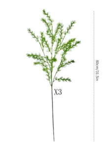 1/2/3 件装 80 厘米仿真植物，带有绿色松针和桉树叶，适用于墙面、客厅、卧室、婚礼、派对装饰、桌面摆设。家居、书桌、厨房、婚礼、餐桌、中心装饰、办公室、花园、户外、房屋、庭院装饰，适合春、夏、秋、冬四季。 - 綠色 - 查看 9