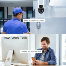 1296P Full HD Wireless WiFi Security Camera 355° Pan 90° Tilt Night Vision Two-Way Audio Multi-Party Sharing Home Outdoor IP Camera With Full View Monitoring - Multicolor - View 8