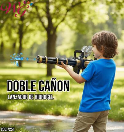 Lanzador De Agua Juguete Para Niños Segur Diseño con 2 Tubos de Agua Potente Ata Calidad Juego Al Aire Libre COD:7251