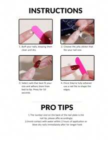 24片Y2K复古棺材形美甲贴纸，闪亮亚克力材质，粉色渐变，闪粉，几何，豹纹，古铜色图案，优雅简约美甲贴片，适合节日、派对、约会、日常佩戴 - 粉色 - 查看 4