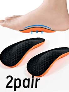 QKC 1 Pair EVA Arch Support Half Pad, Anti-Slip Cushion, Comfortable Sports Insole Foot Pad, Winter Shoes Accessories Gifts Ideas