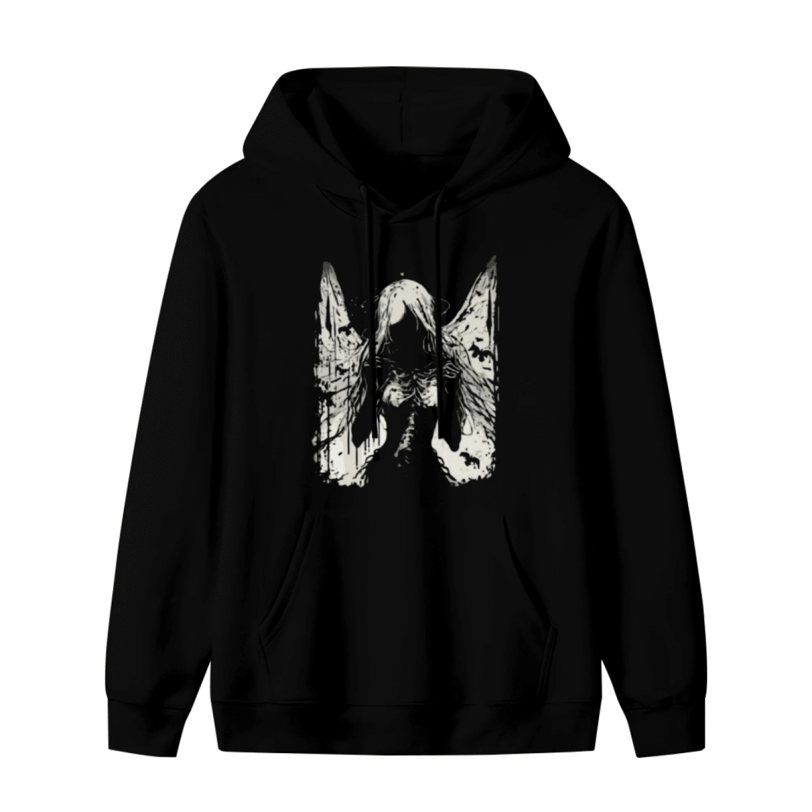 Gothic Angel Dark Art Graphic Hoodie,Comfortable Casual Short Sleeve, 220 Grams Heavyweight Cotton Printed Hoodie,Halloween(1) - 款式26 - 查看 1