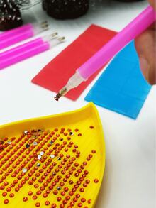 10pcs Diamond Painting Glue Clay, 2*2cm, Blue Or Red Color Optional, Square Diamond Painting Glue Wax Clay, Accessories For 5D DIY Diamond Painting Art