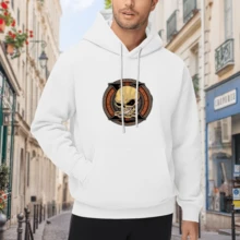 Five Finger Death Punch Skull Logo Metal Band Hoodie,Comfortable Casual Short Sleeve, 220 Grams Heavyweight Cotton Printed Hoodie,Halloween(1) - 款式4 - 查看 2